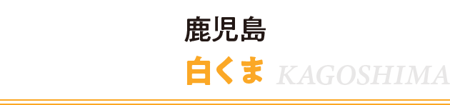 鹿児島 白くま