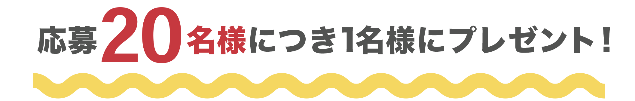 応募20名様につき1名にプレゼント