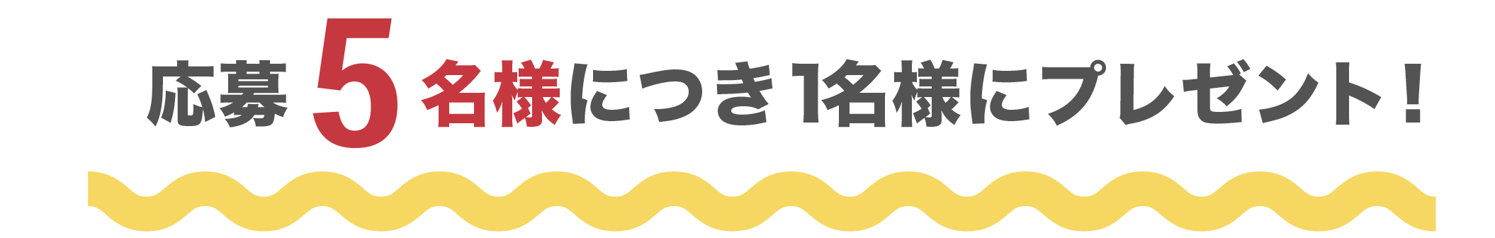 応募5名様につき1名にプレゼント